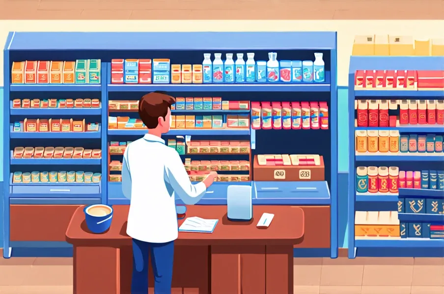 药店插图
