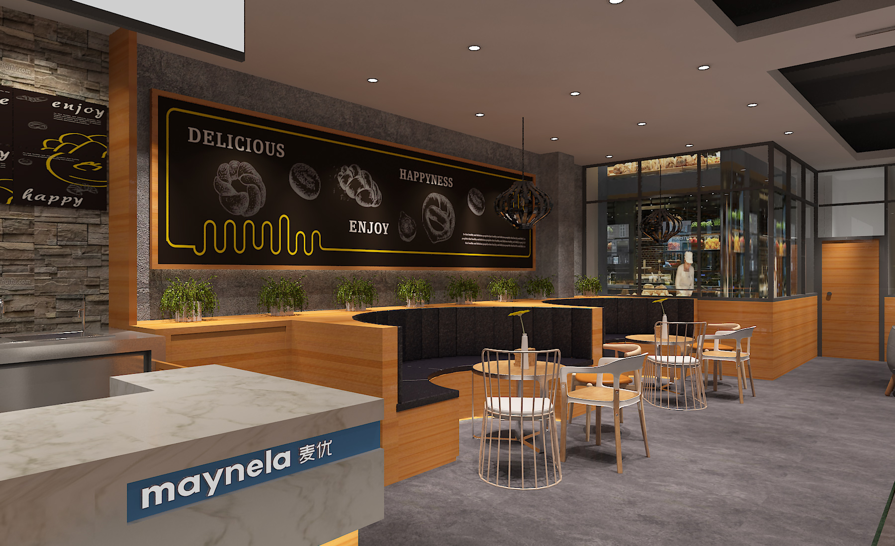 麦优烘焙专卖店设计