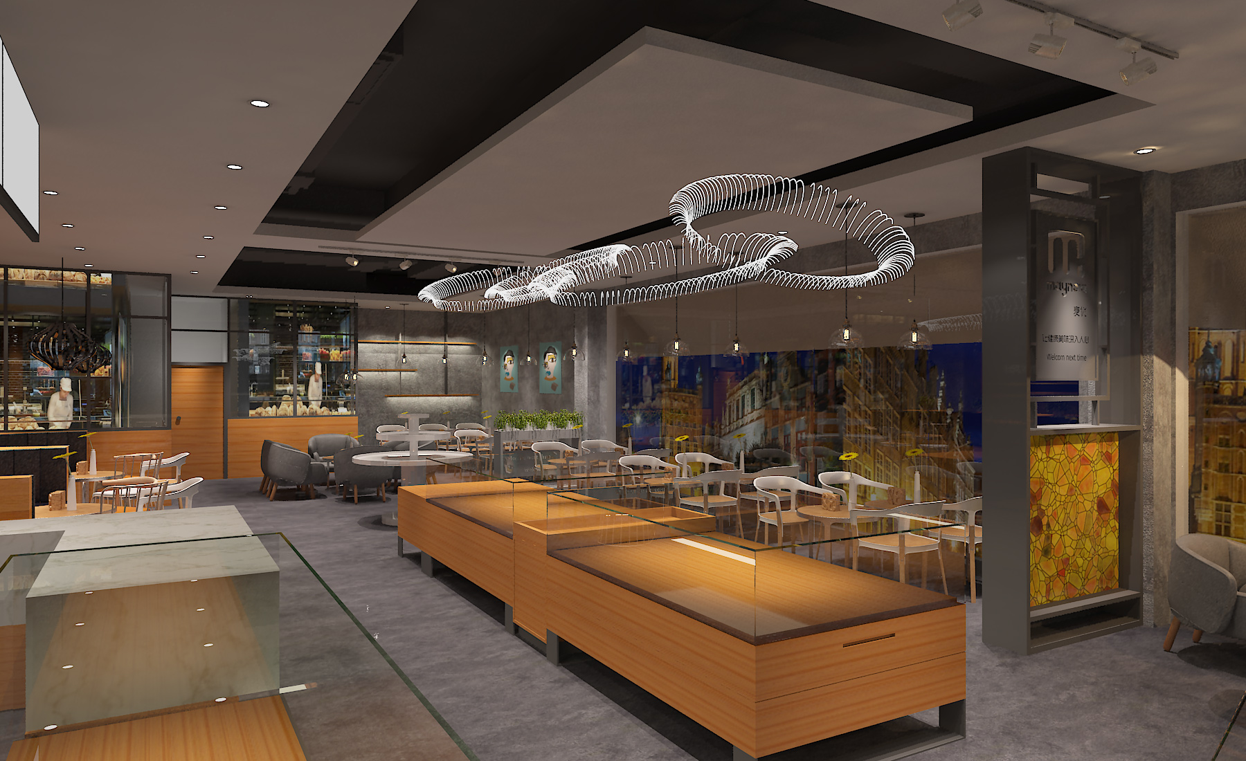麦优烘焙专卖店设计