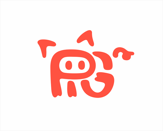猪形象Logo