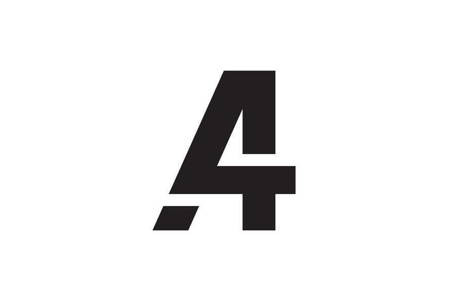 A和4数字logo设计创意图片