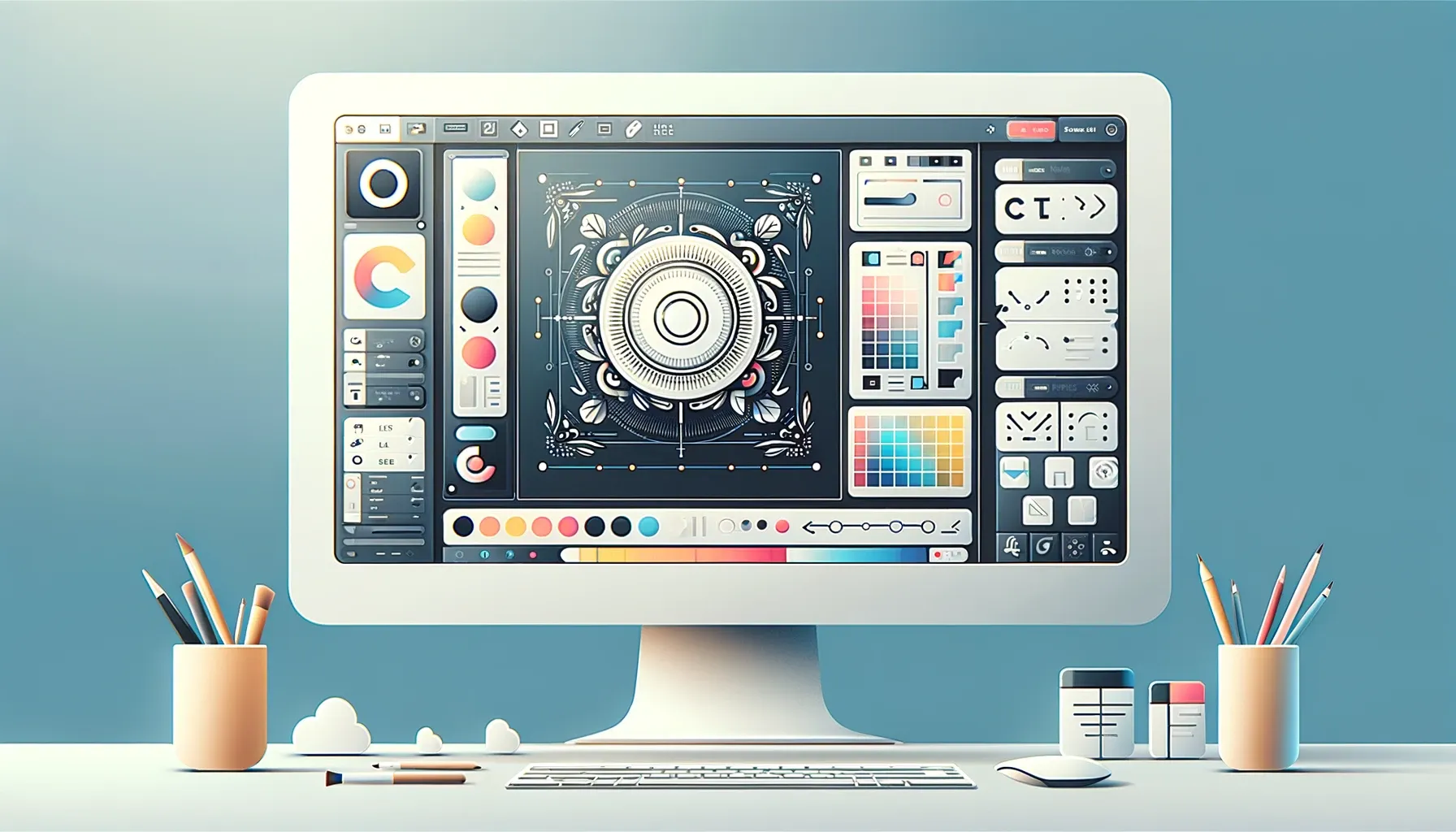 Adobe Illustrator软件界面概念图